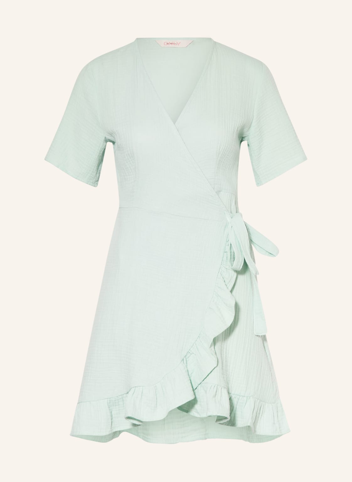 Image of Only Wicklkleid Aus Musselin Mit Rüschen blau