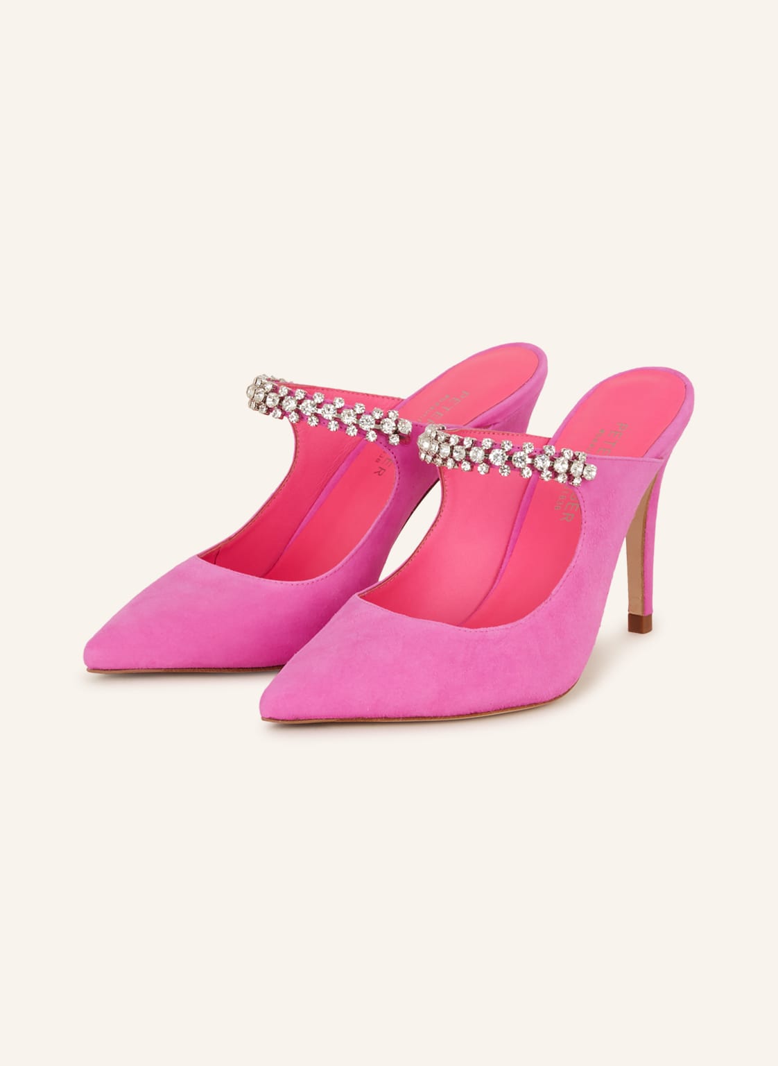 Image of Peter Kaiser Mules Ellice Mit Schmucksteinbesatz pink