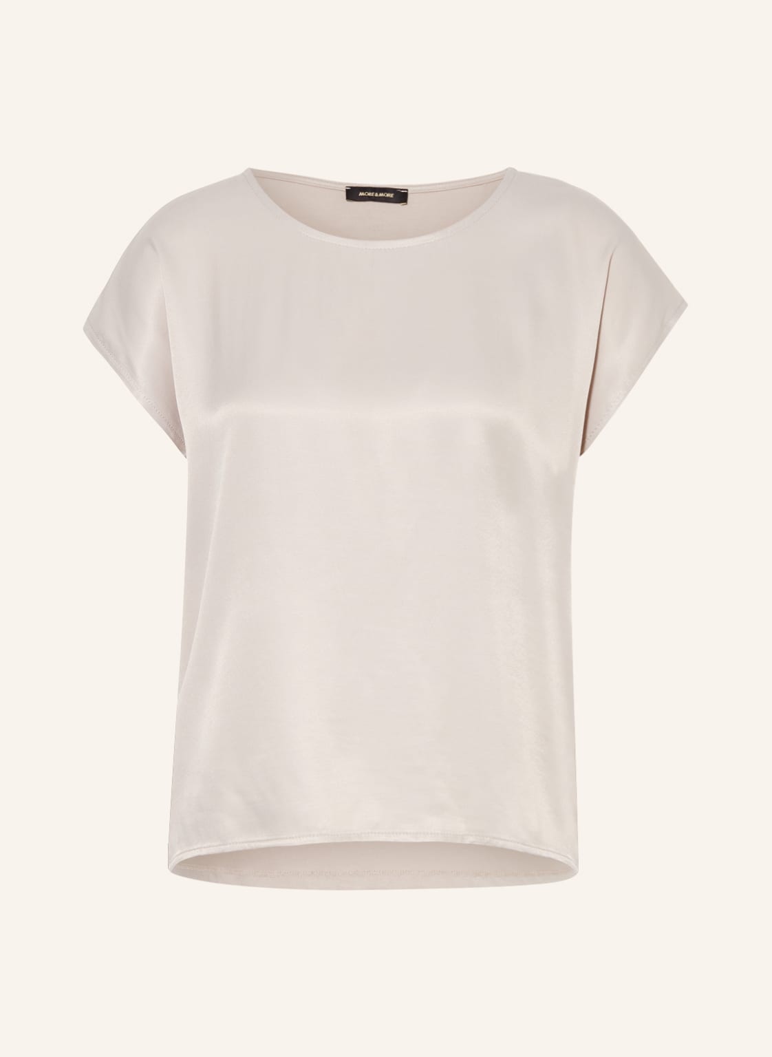 Image of More & More T-Shirt Im Materialmix beige