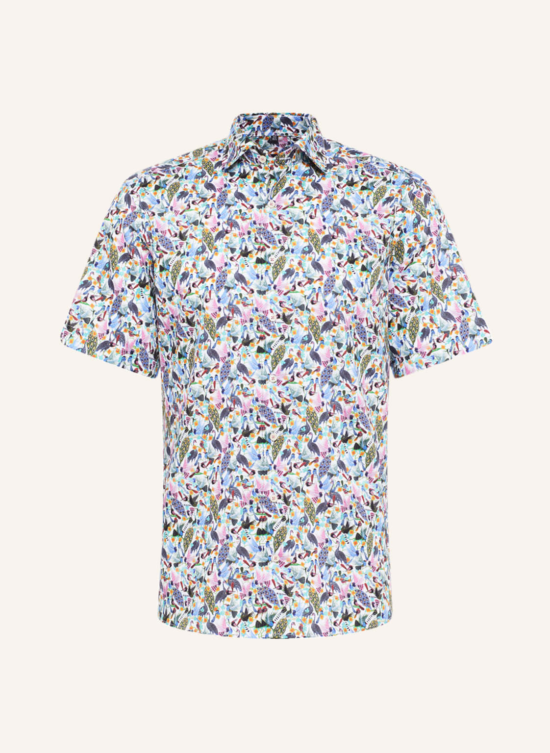 Image of Eterna Kurzarm-Hemd Modern Fit gruen