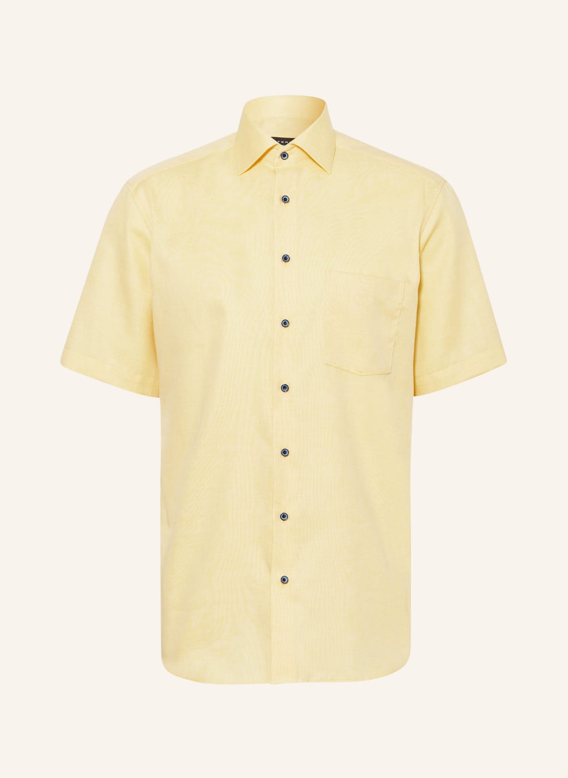 Image of Eterna Kurzarm-Hemd Modern Fit gelb