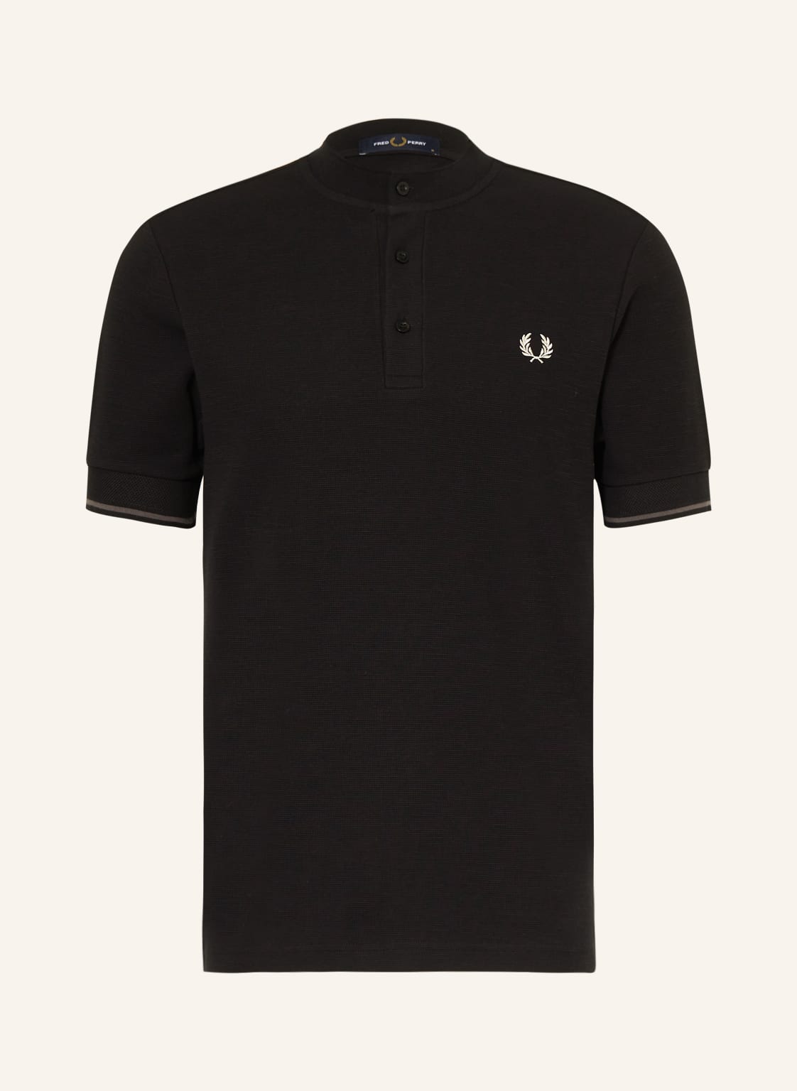 Image of Fred Perry Henley-Shirt schwarz
