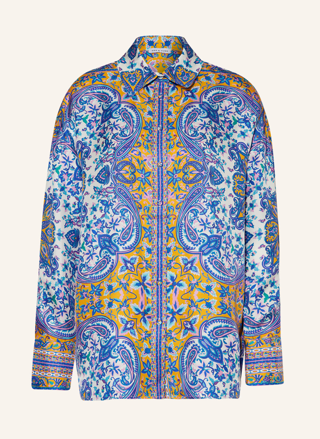 Image of Mrs & Hugs Hemdbluse Aus Seide blau