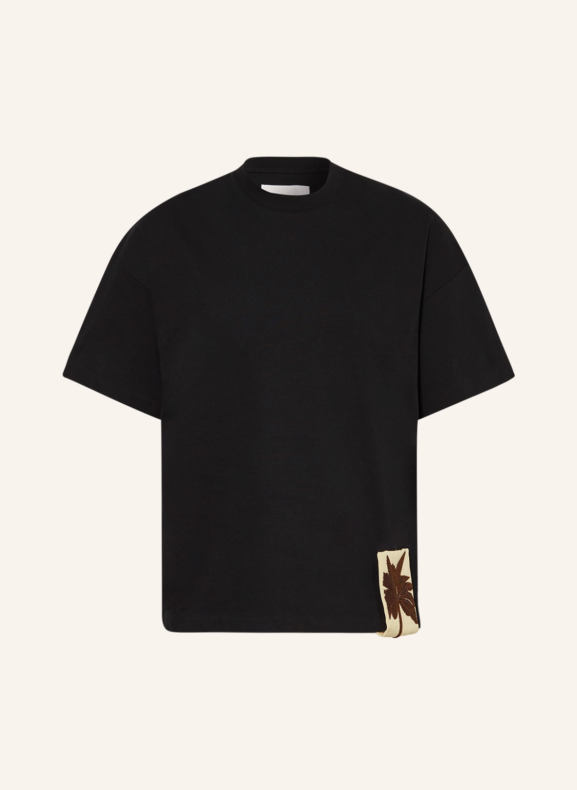 Image of Jil Sander T-Shirt Mit Schmuckperlen schwarz