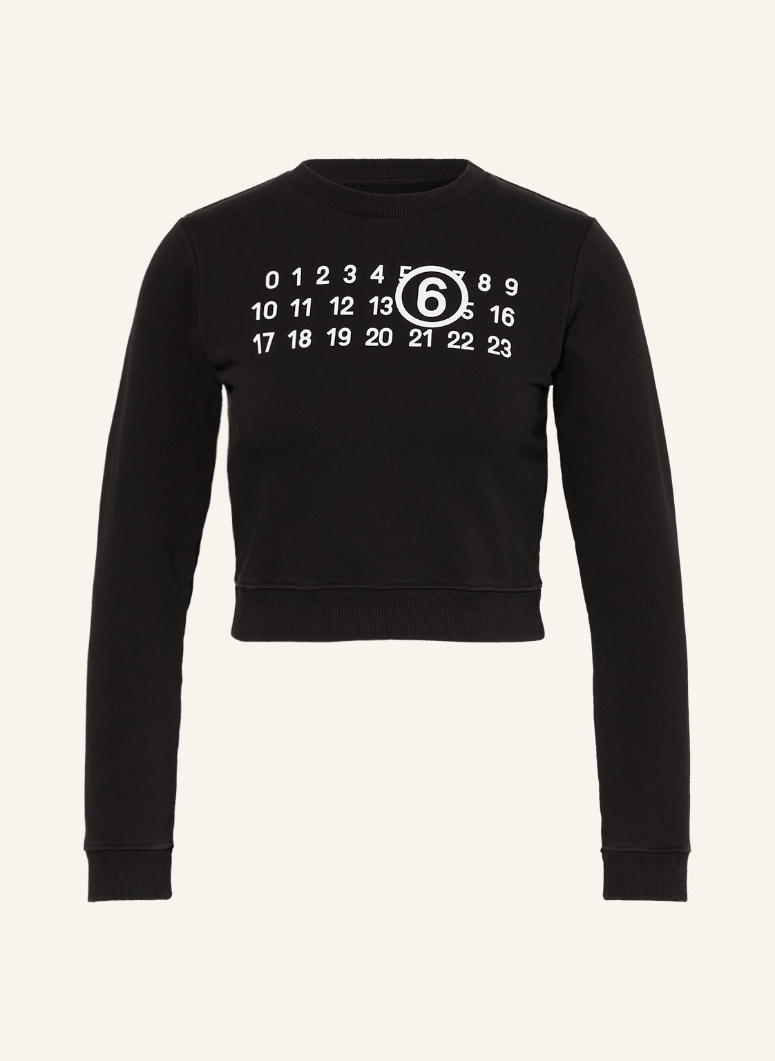 Image of mm6 Maison Margiela Cropped-Sweatshirt schwarz