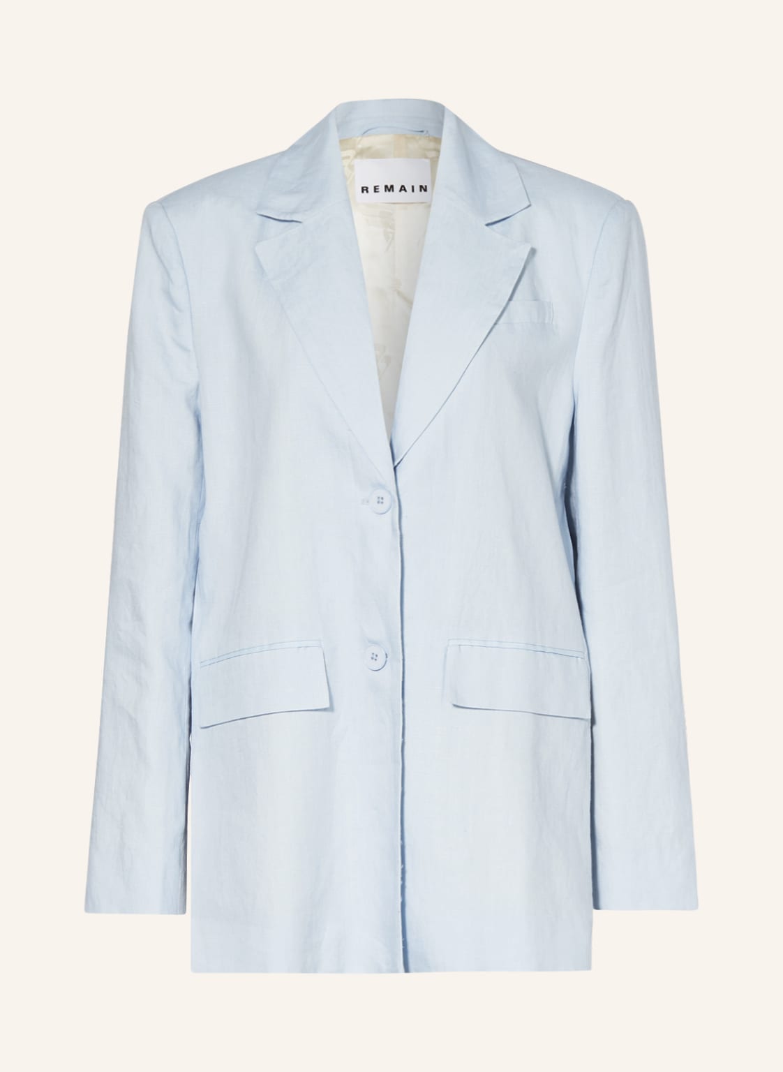 Image of Remain Birger Christensen Oversized-Blazer Aus Leinen blau
