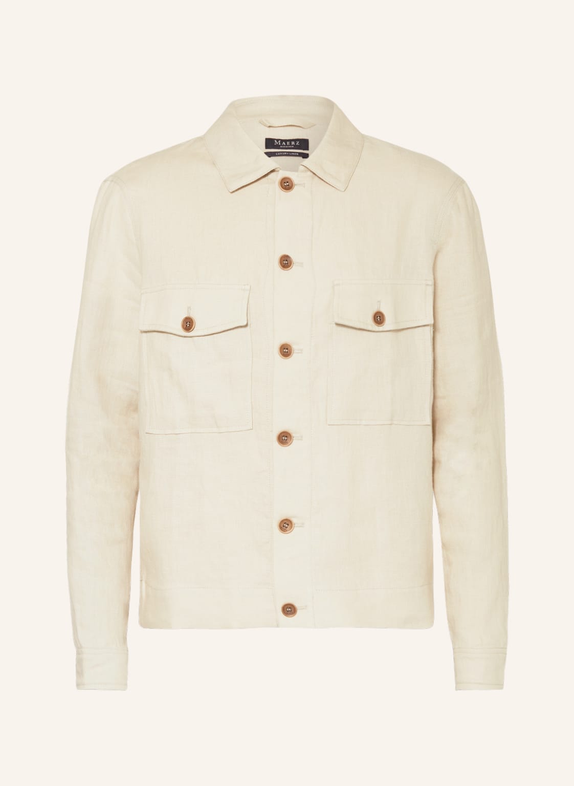 Image of Maerz Muenchen Leinen-Overshirt beige