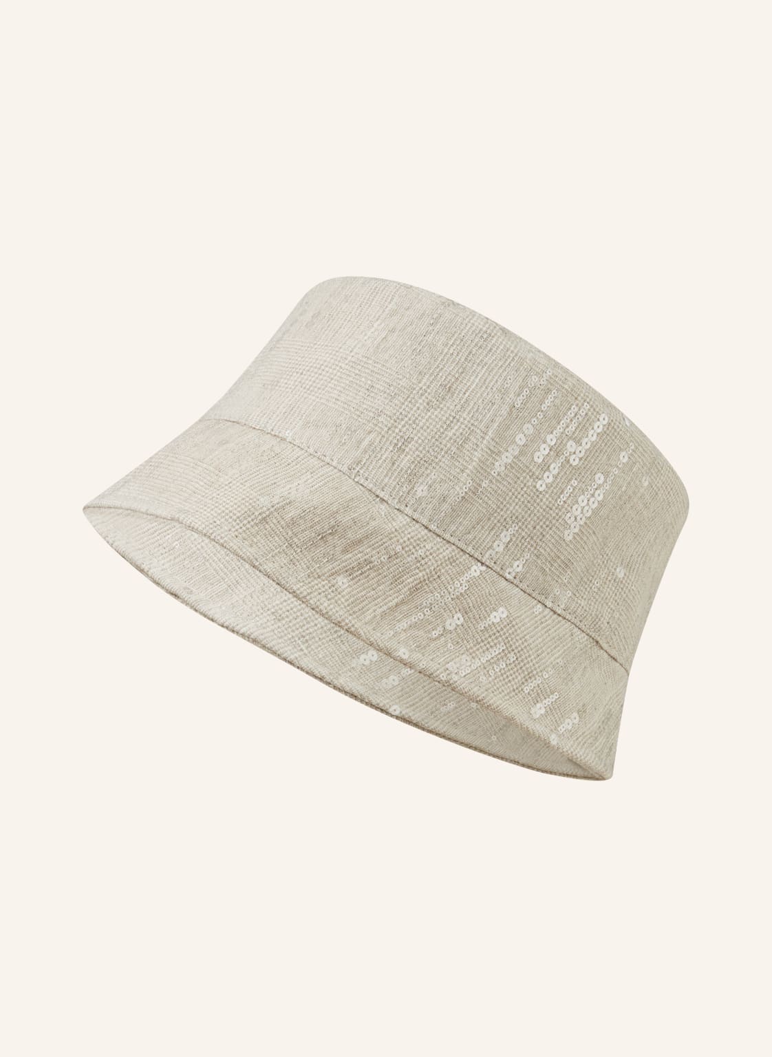 Image of Brunello Cucinelli Bucket-Hat Aus Leinen Mit Pailletten weiss