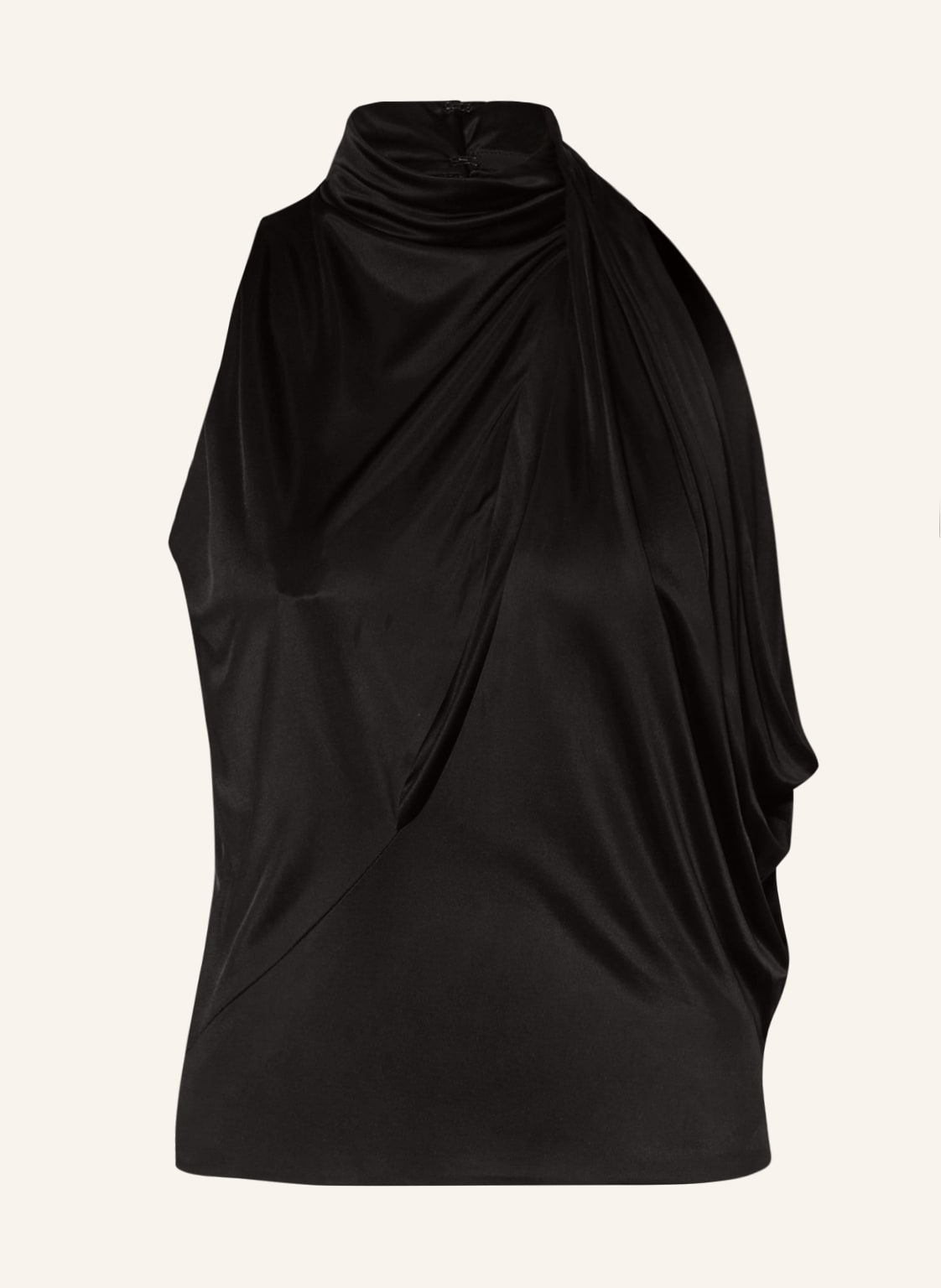 Image of Versace Blusentop Aus Satin Mit Cut-Out schwarz