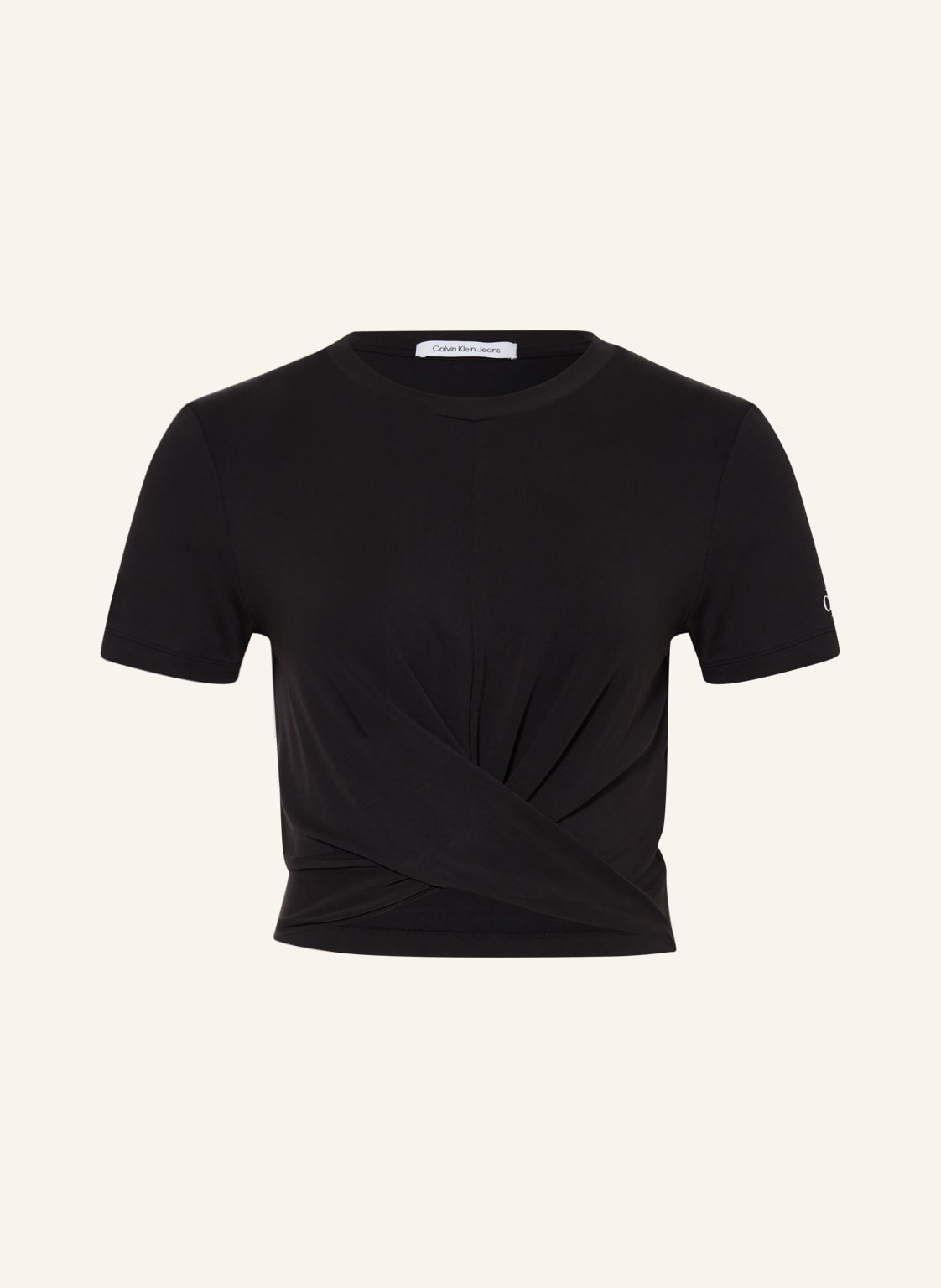 Image of Calvin Klein Jeans Cropped-Shirt schwarz