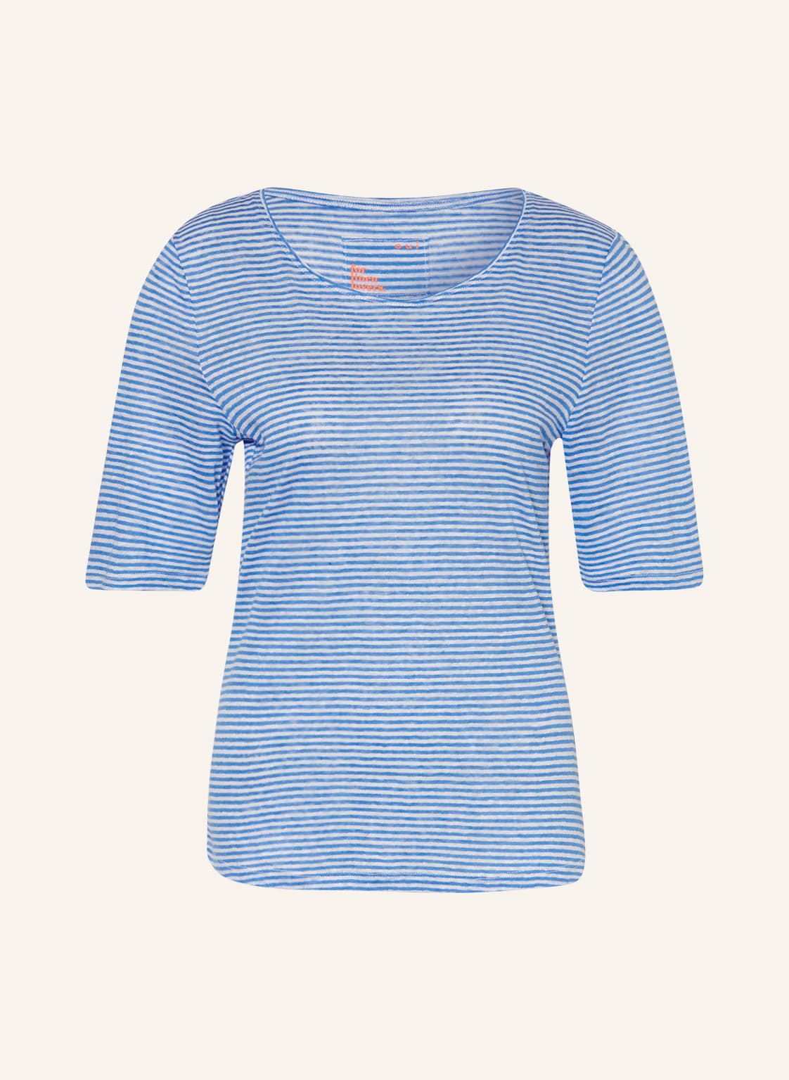 Image of Oui T-Shirt Aus Leinen blau