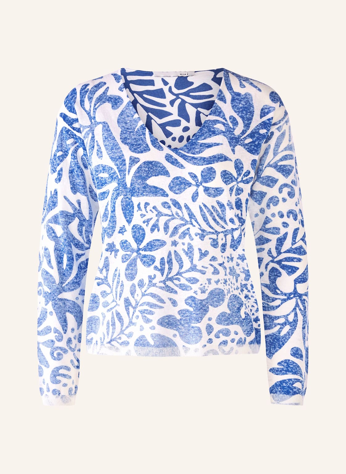 Image of Oui Pullover Mit Leinen weiss