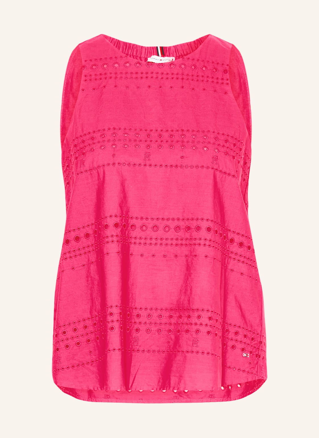 Image of Tommy Hilfiger Top Aus Lochspitze pink
