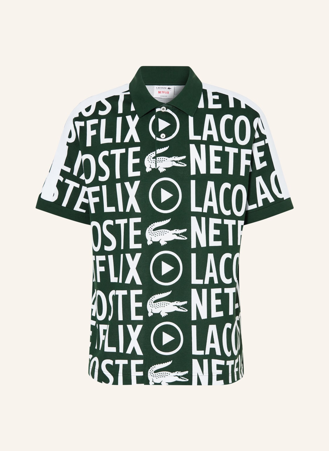 Image of Lacoste Piqué-Poloshirt Loose Fit gruen