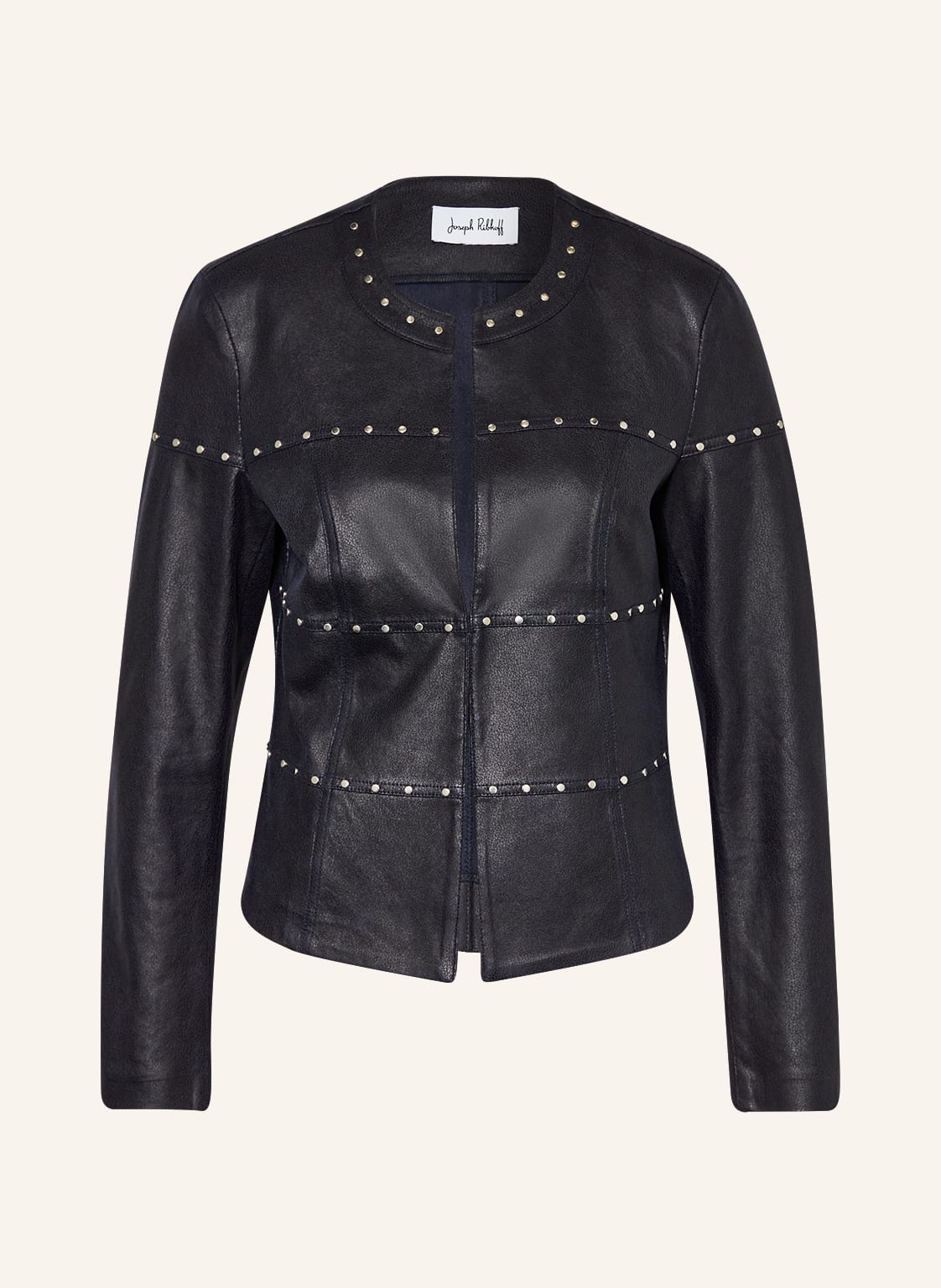 Image of Joseph Ribkoff Jacke In Lederoptik blau