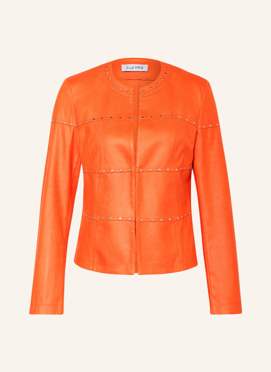 Image of Joseph Ribkoff Jacke In Lederoptik orange
