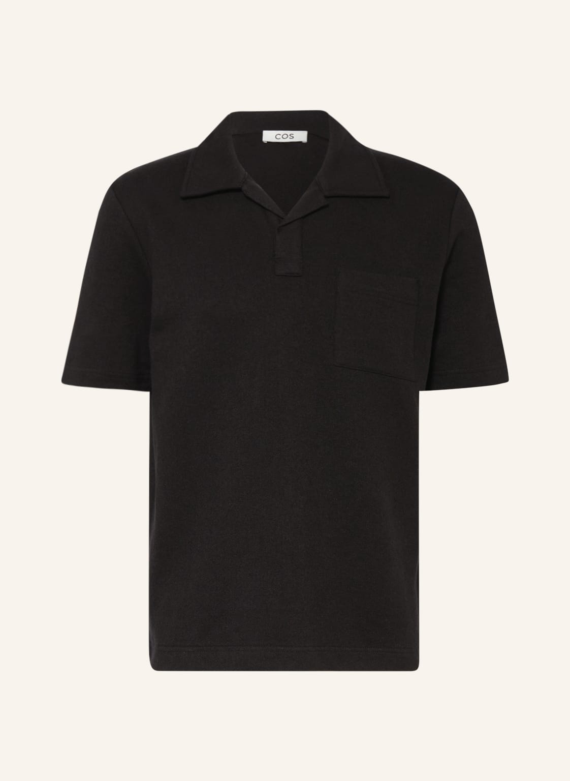 Image of Cos Strick-Poloshirt Regular Fit schwarz