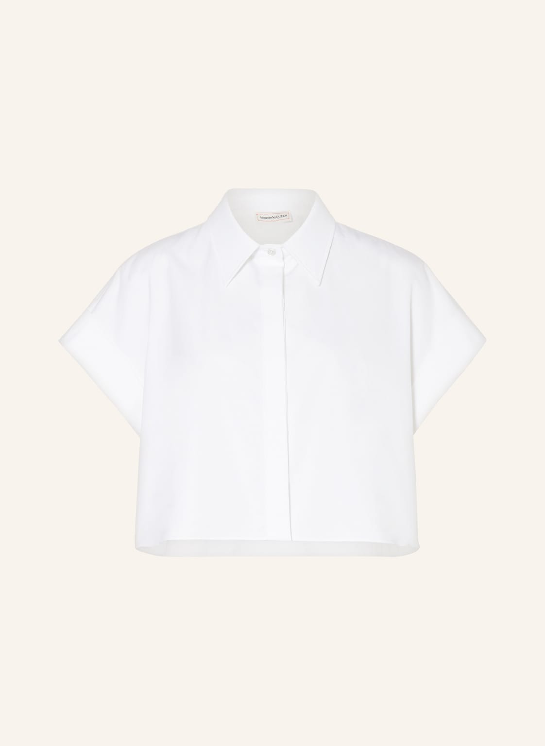Image of Alexander Mcqueen Cropped-Hemdbluse weiss