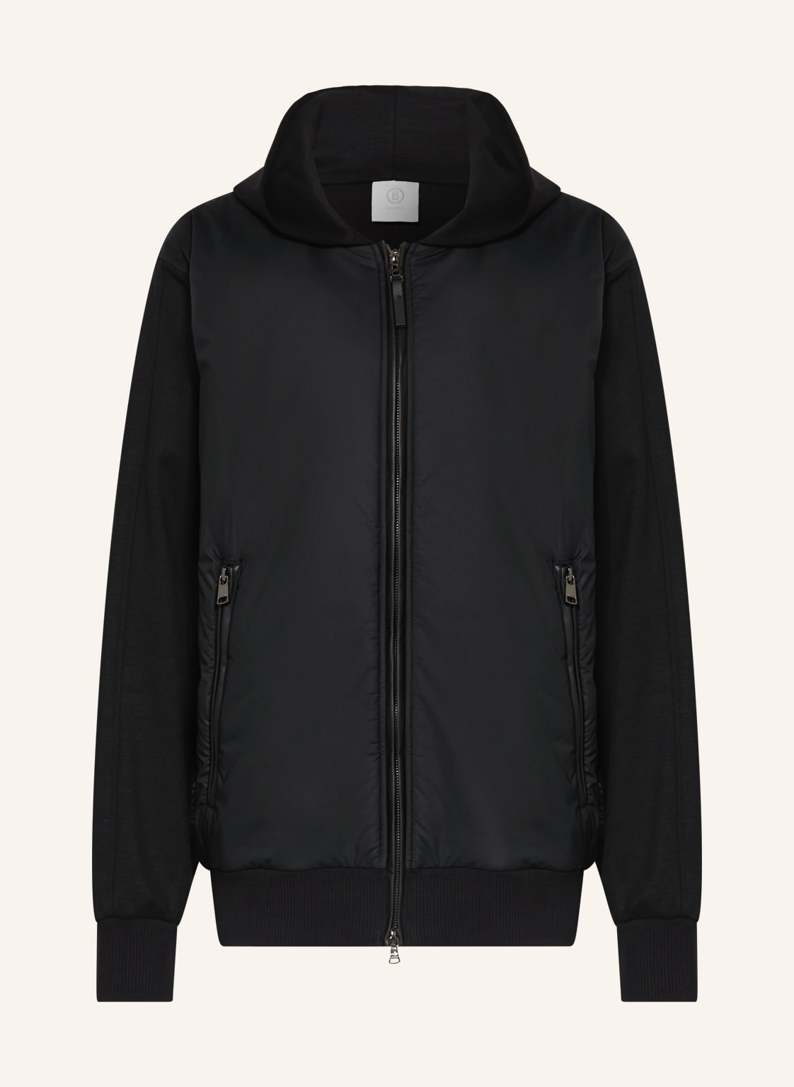 Image of Bogner Sweatjacke Im Materialmix schwarz