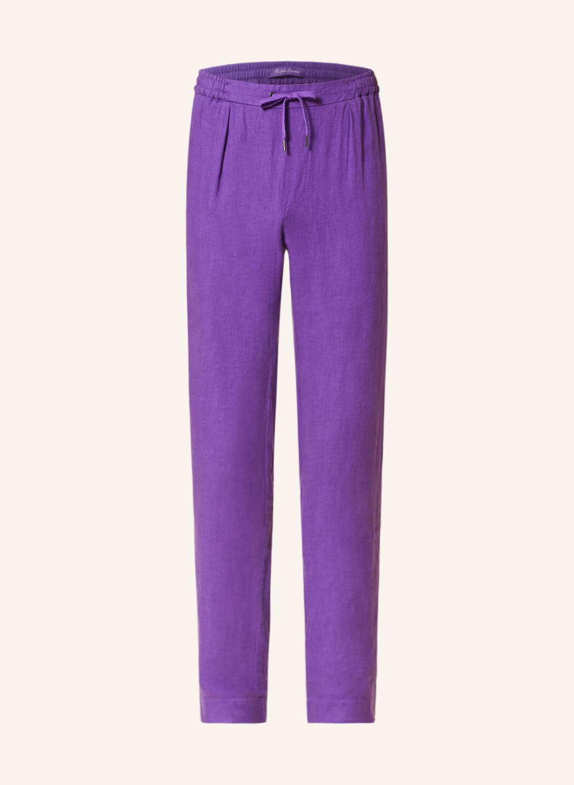 Image of Ralph Lauren Purple Label Leinenhose Im Jogging-Stil Slim Fit violett