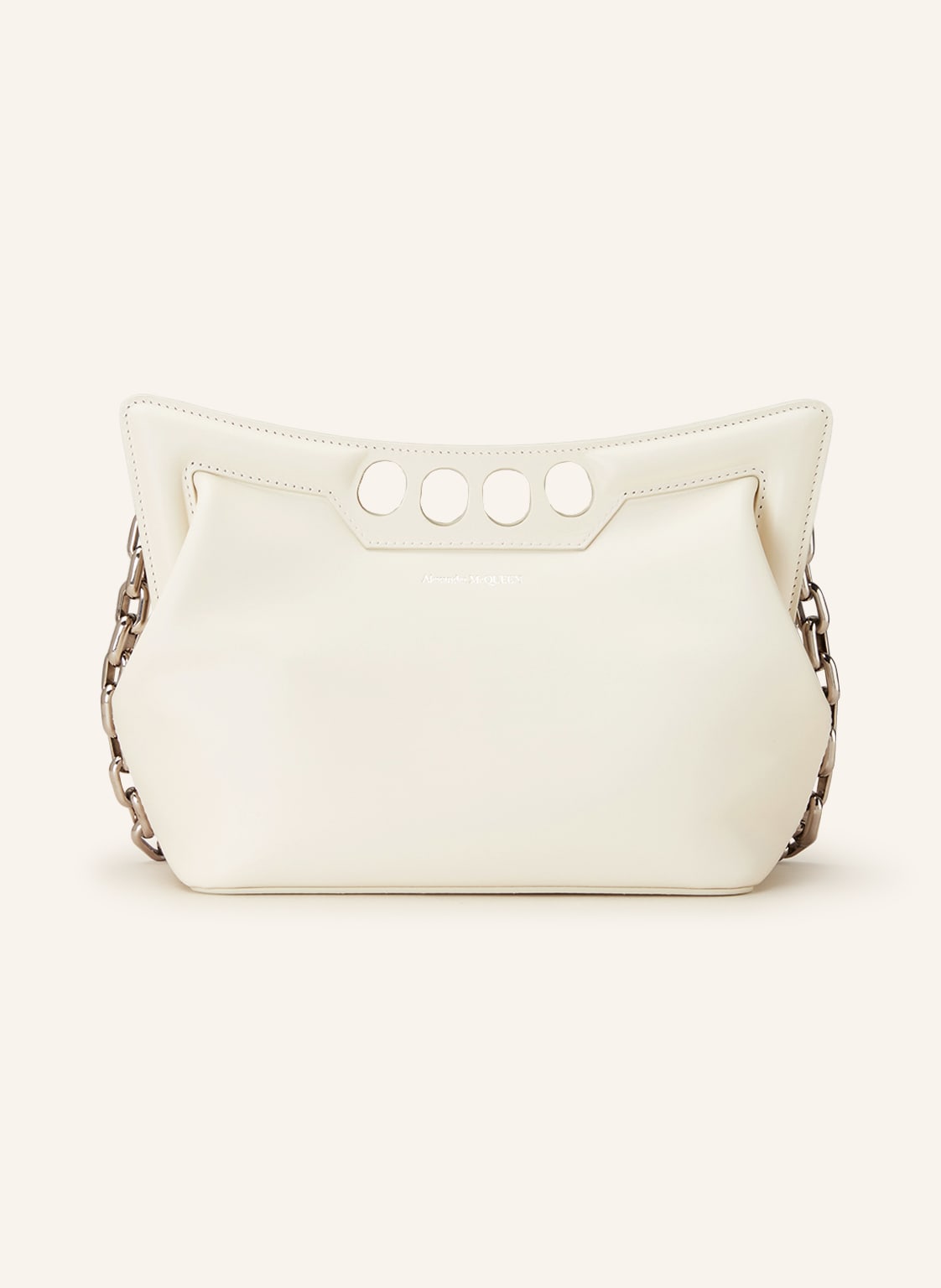 Image of Alexander Mcqueen Handtasche The Small Peak Mit Pouch weiss