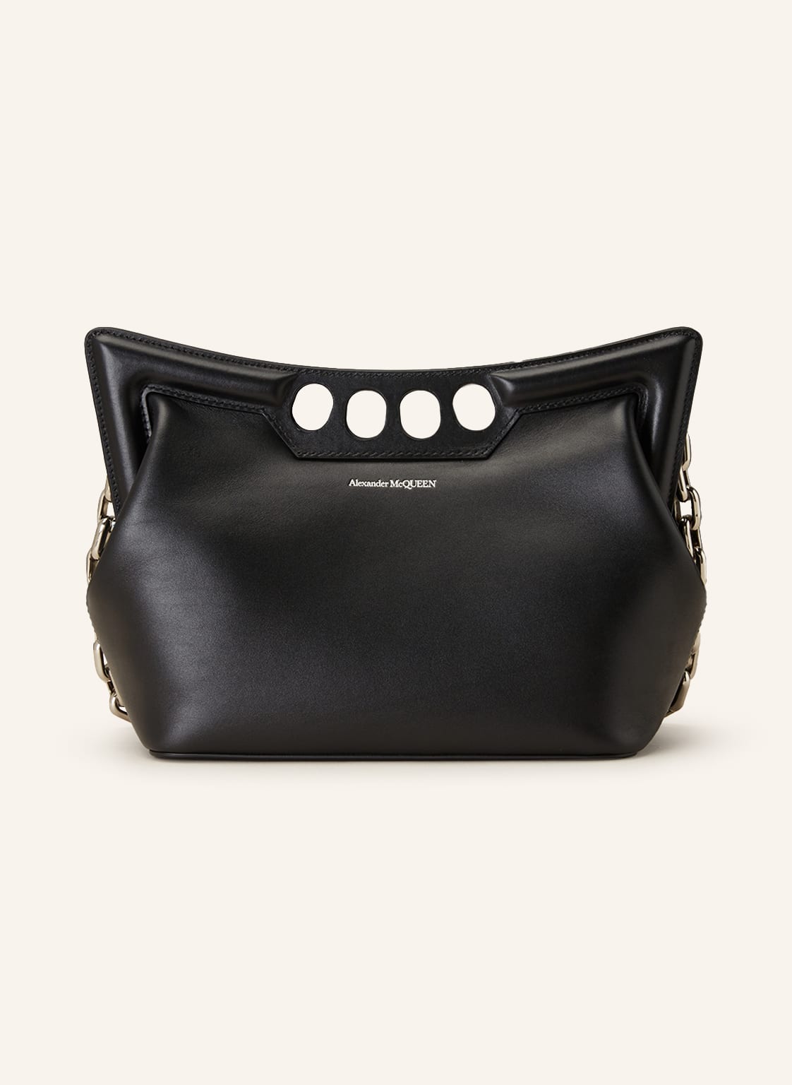 Image of Alexander Mcqueen Handtasche The Small Peak Mit Pouch schwarz