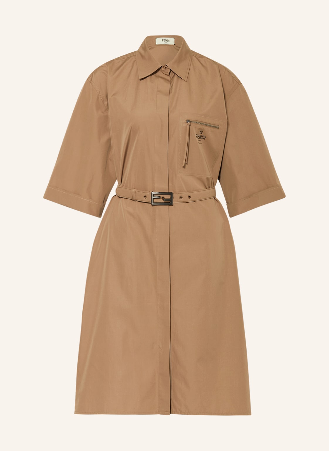 Image of Fendi Hemdblusenkleid braun