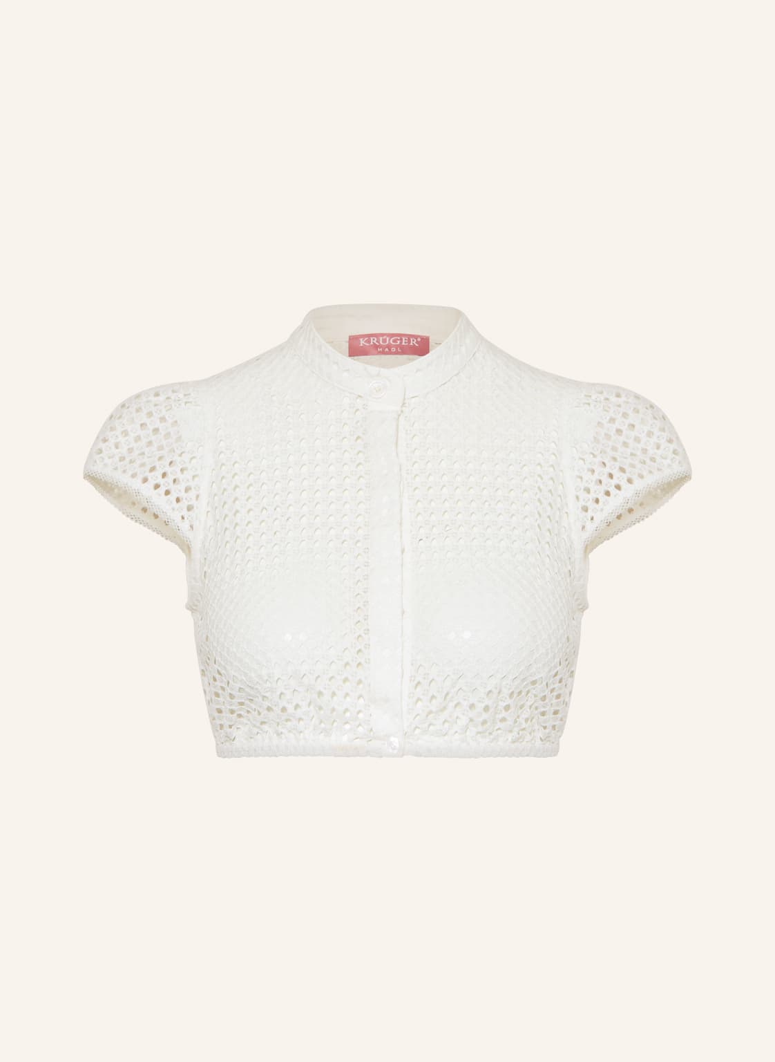 Image of Krüger Dirndlbluse Aus Häkelspitze weiss