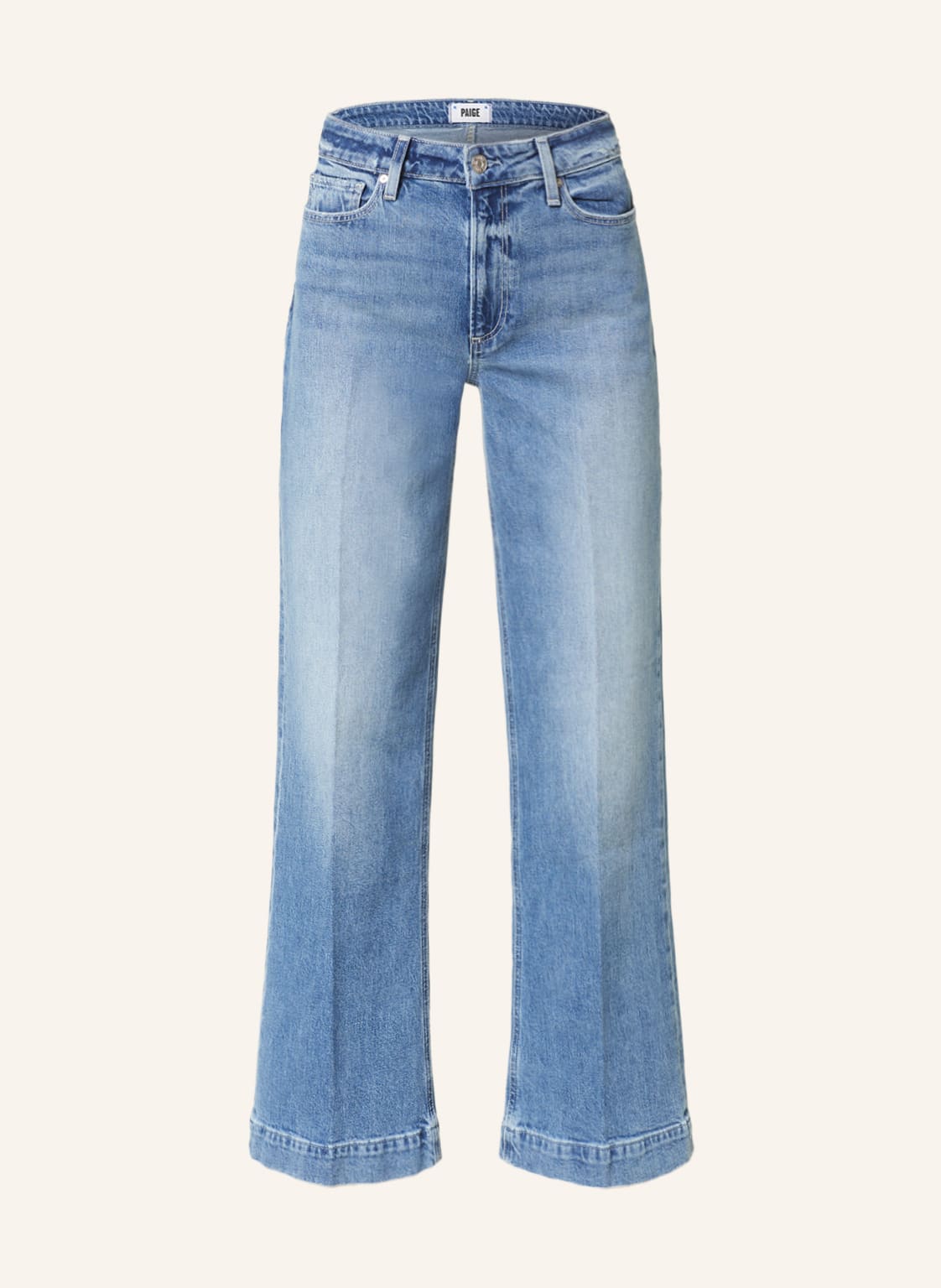 Image of Paige Straight Jeans Leenah blau