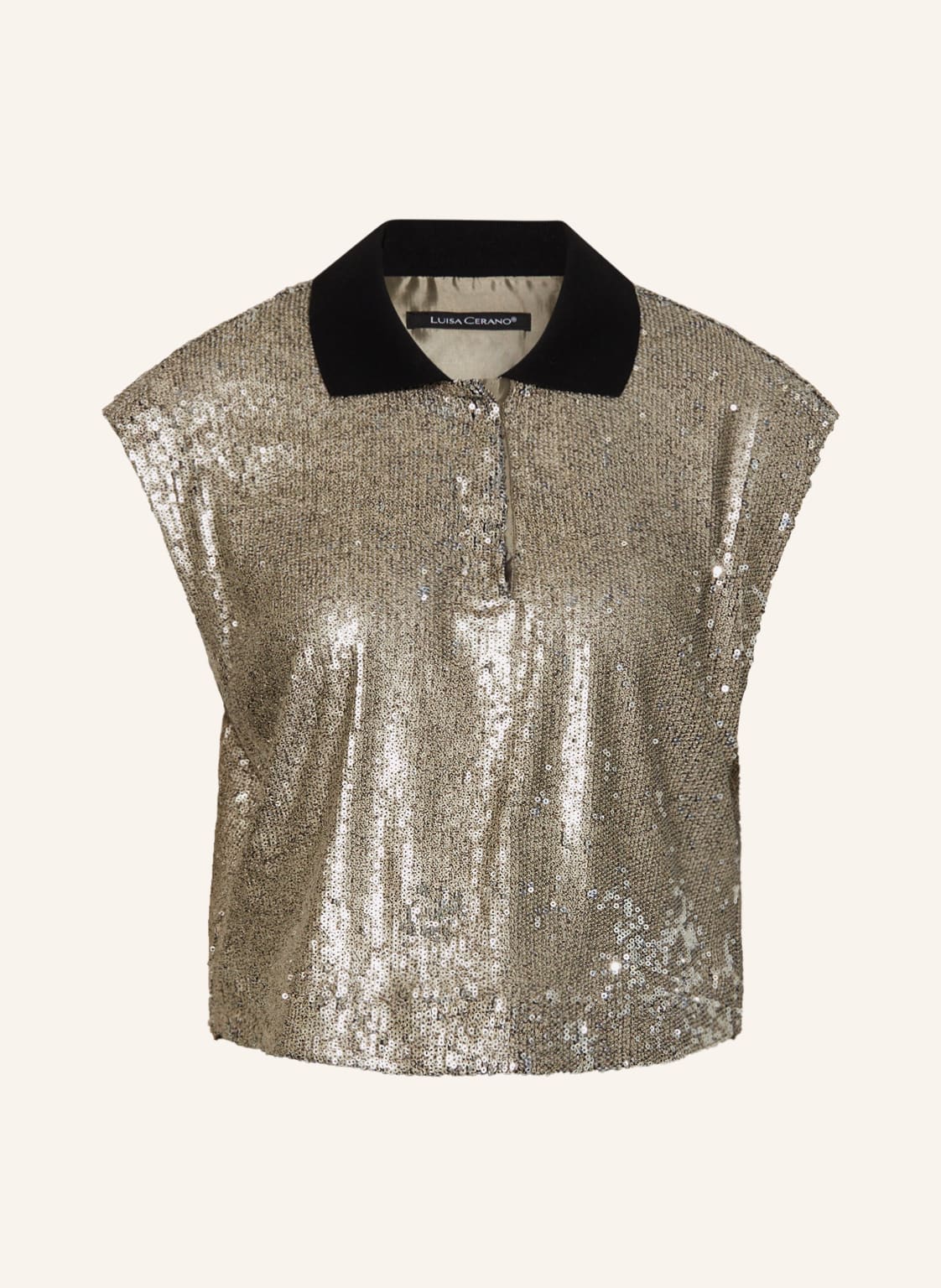 Image of Luisa Cerano Blusenshirt Mit Pailletten silber