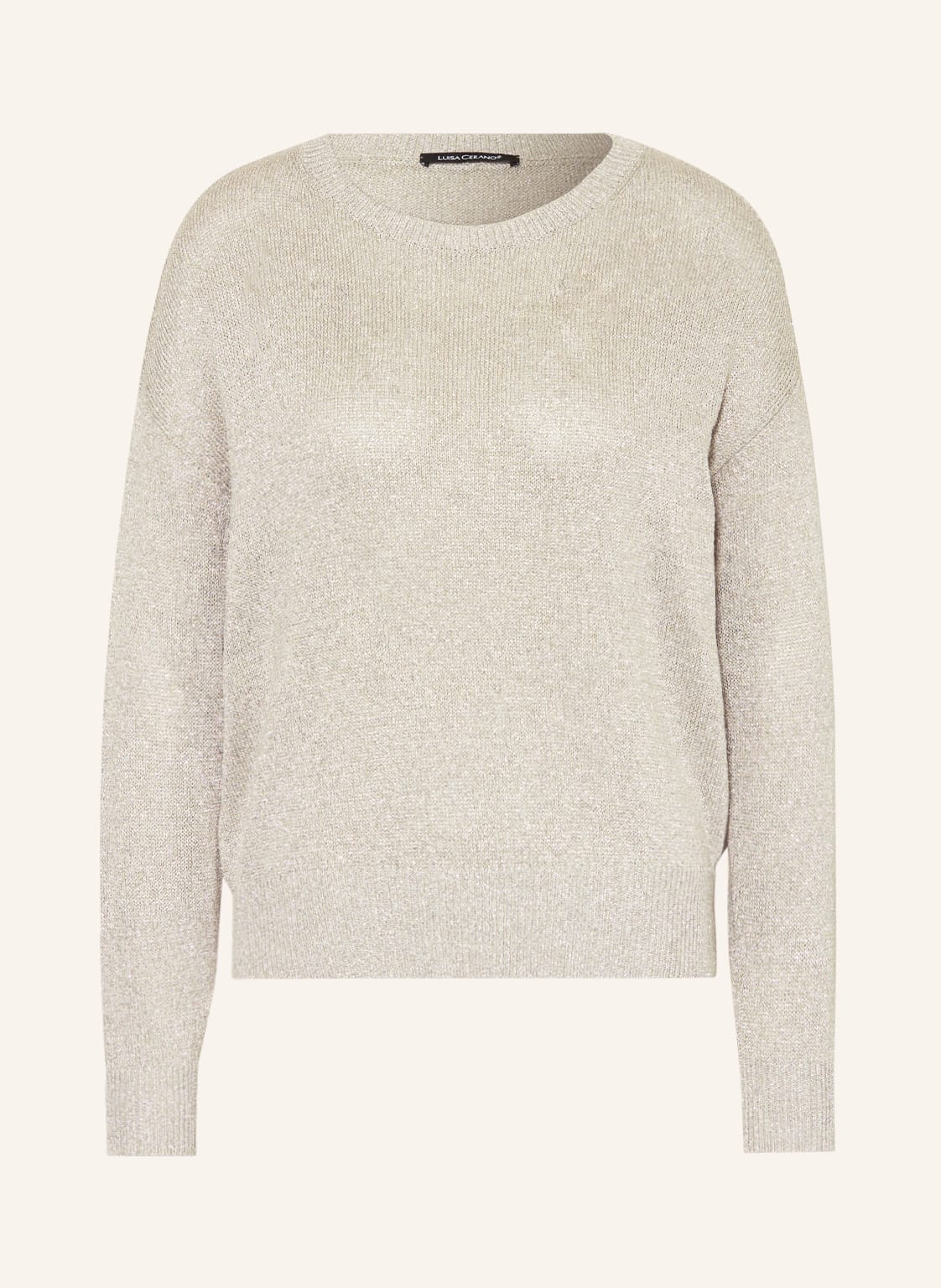 Image of Luisa Cerano Pullover Mit Glitzergarn silber