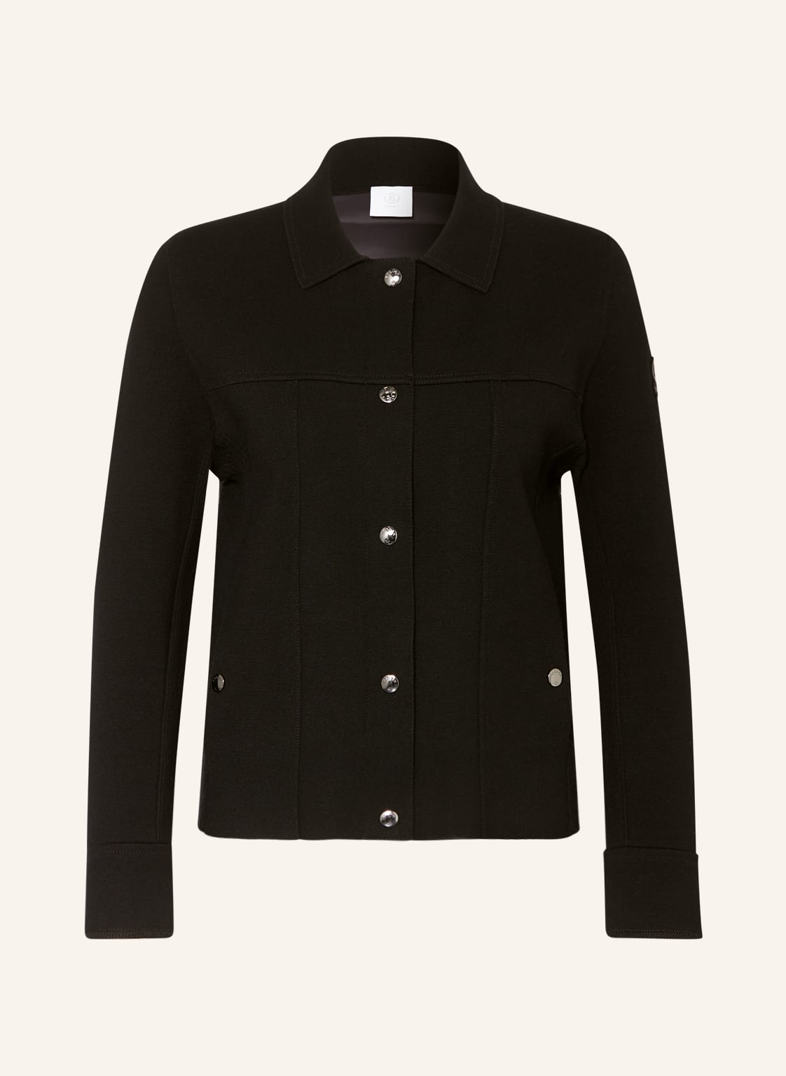 Image of Bogner Strickjacke Ester Im Materialmix schwarz