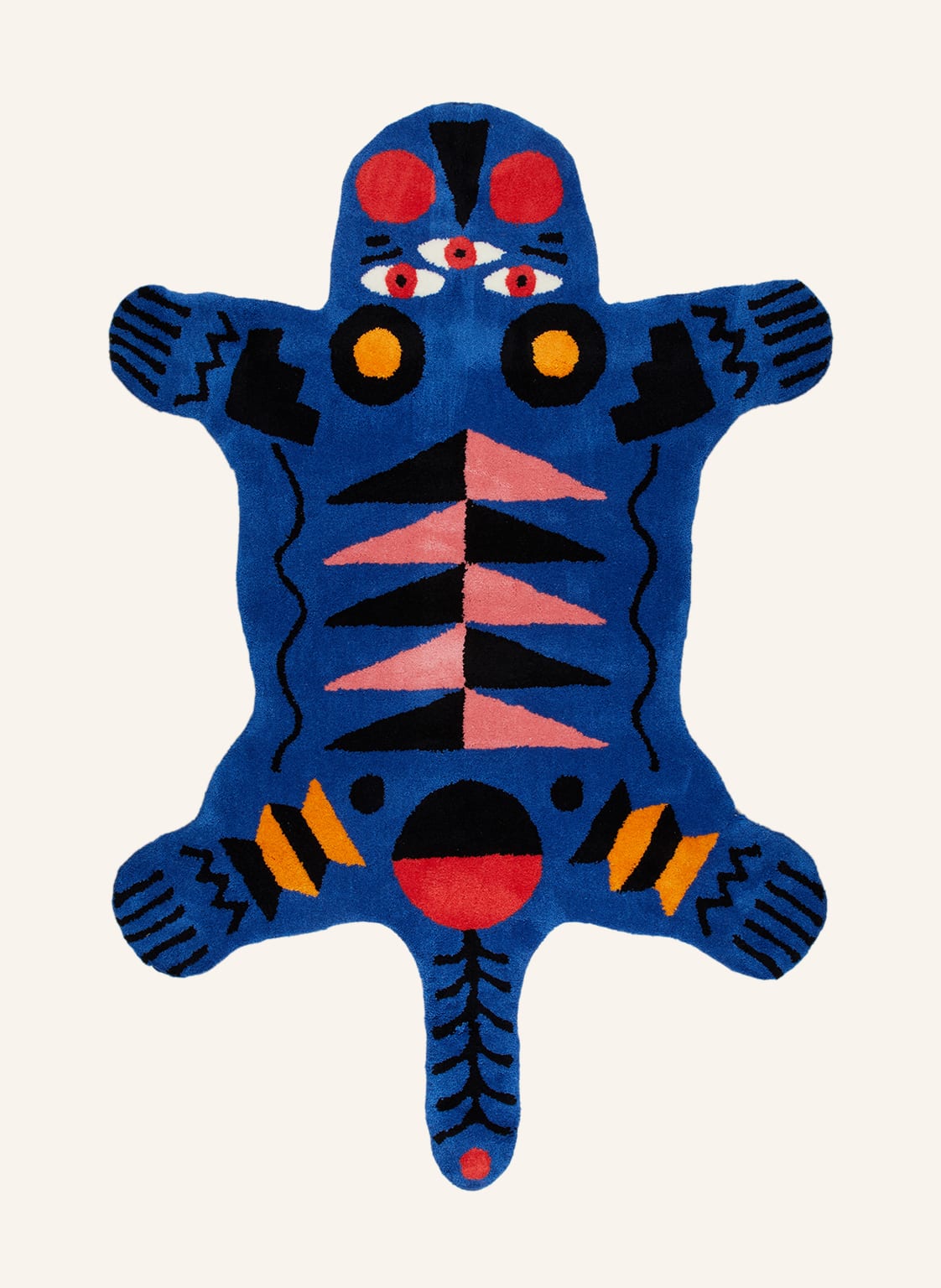 Image of Qeeboo Teppich Oggian Blue Panther Medium blau