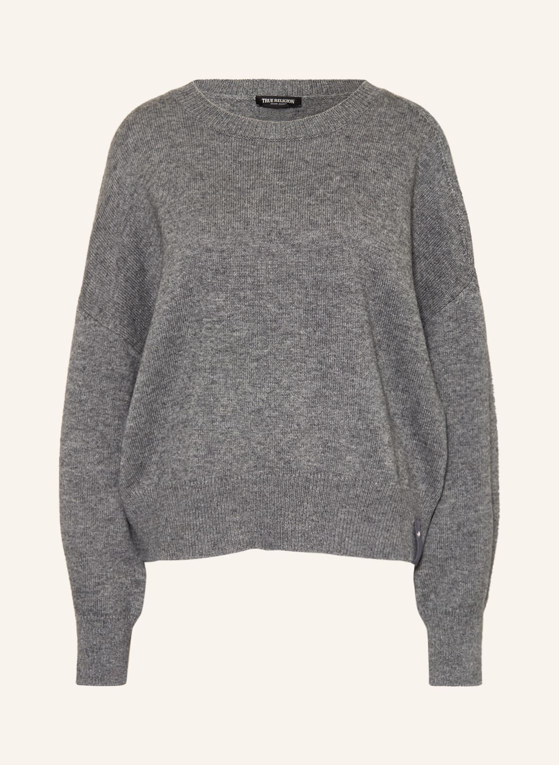 Image of True Religion Cold-Shoulder-Pullover grau