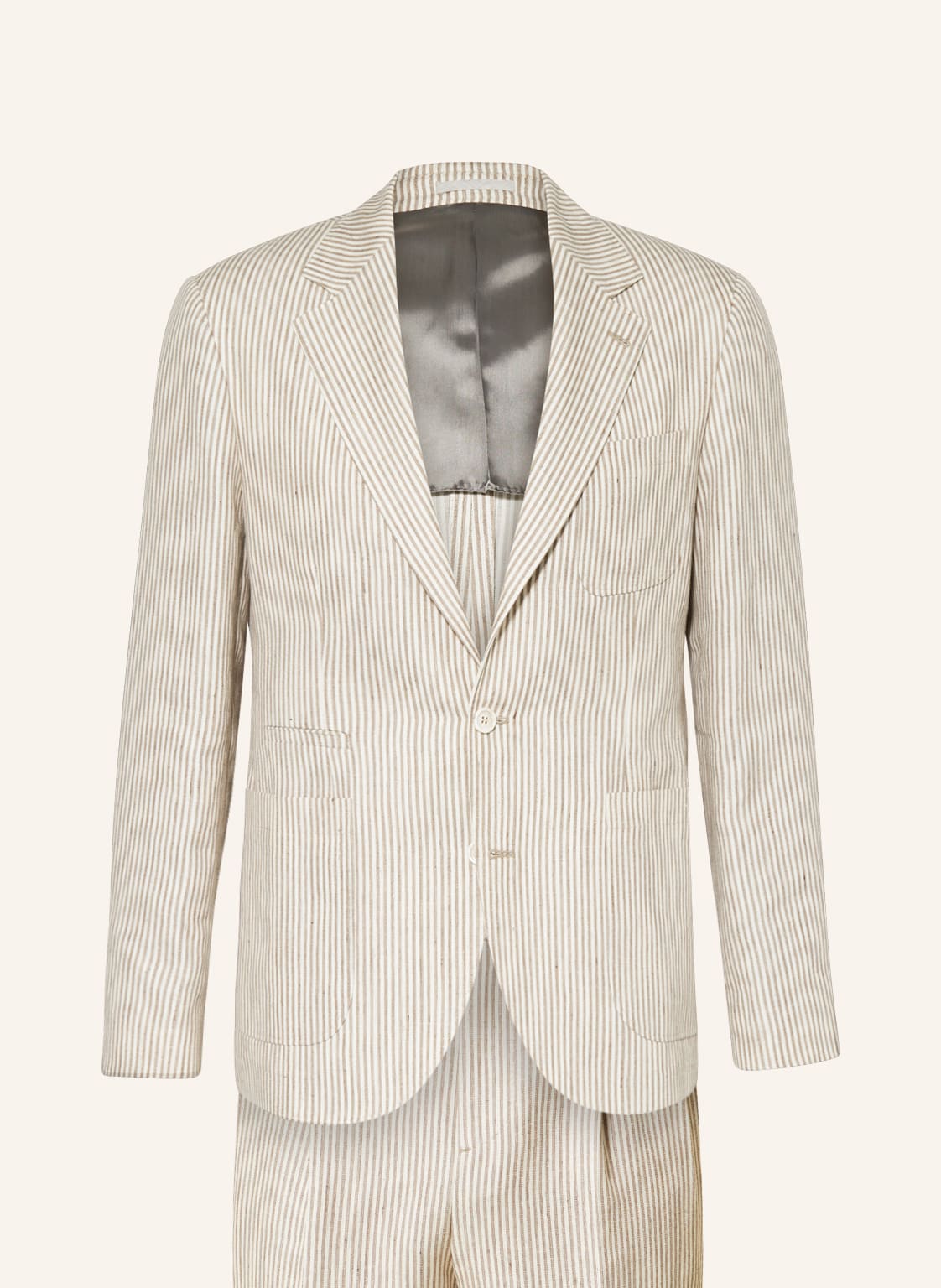 Image of Brunello Cucinelli Anzug Slim Fit Mit Leinen beige