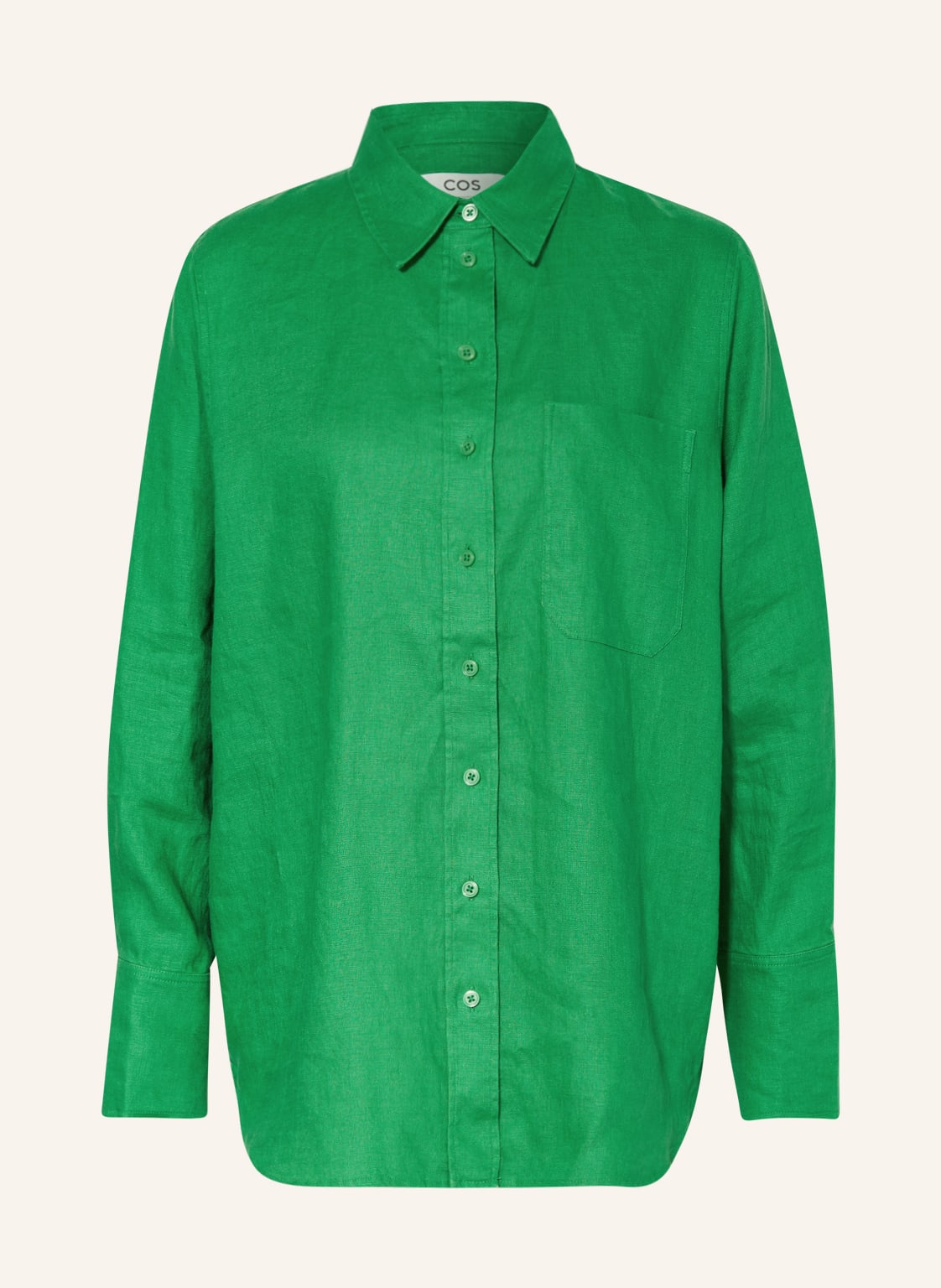 Image of Cos Hemdbluse Aus Leinen gruen