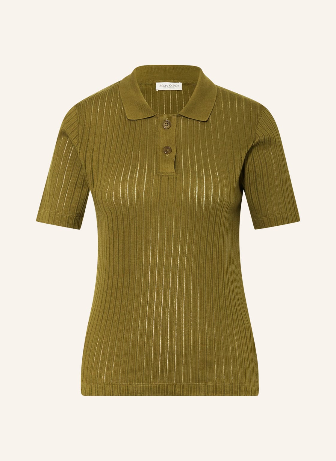 Image of Marc O'polo Strick-Poloshirt gruen