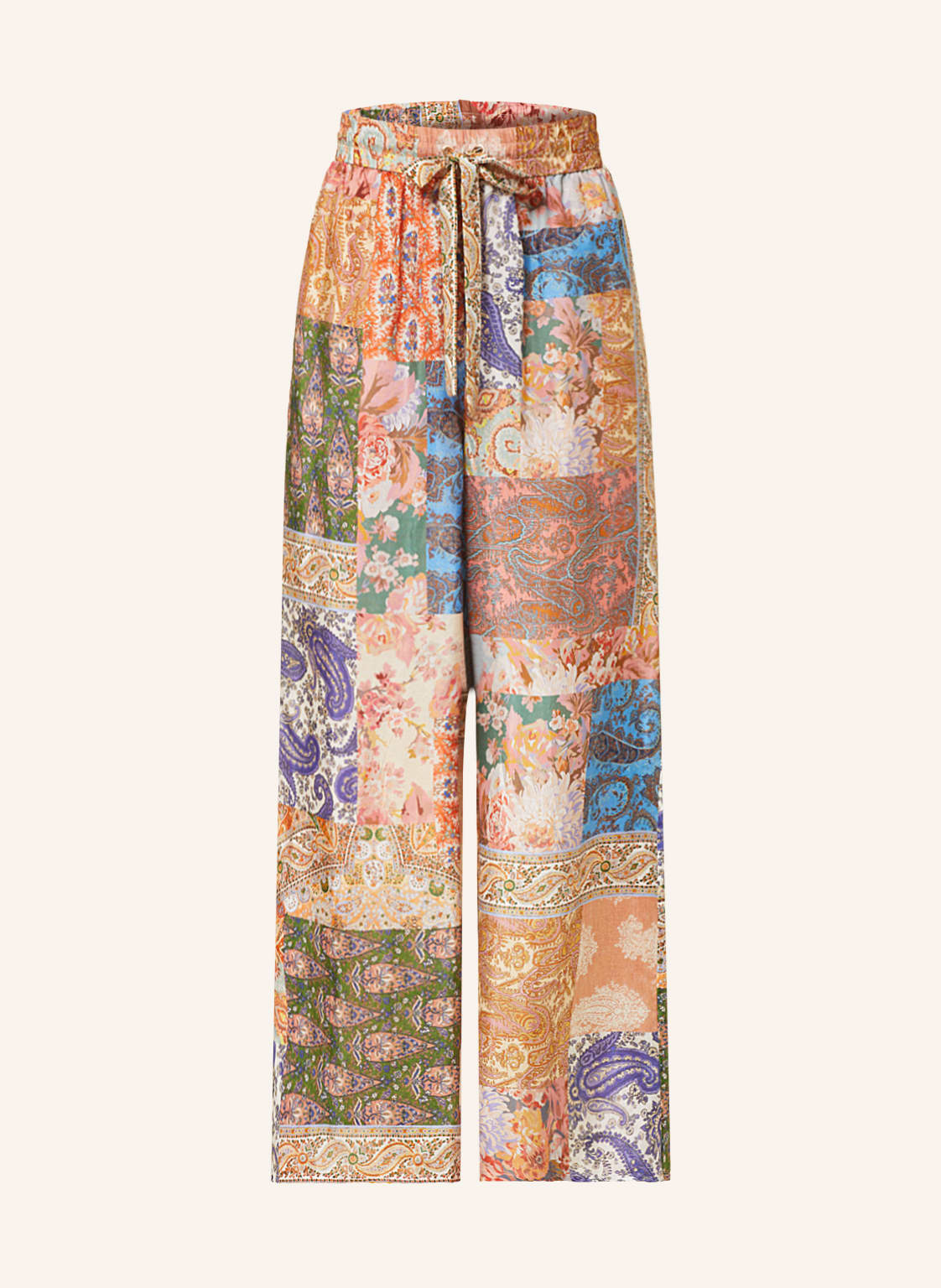 Image of Zimmermann Marlenehose Devi Aus Seide beige