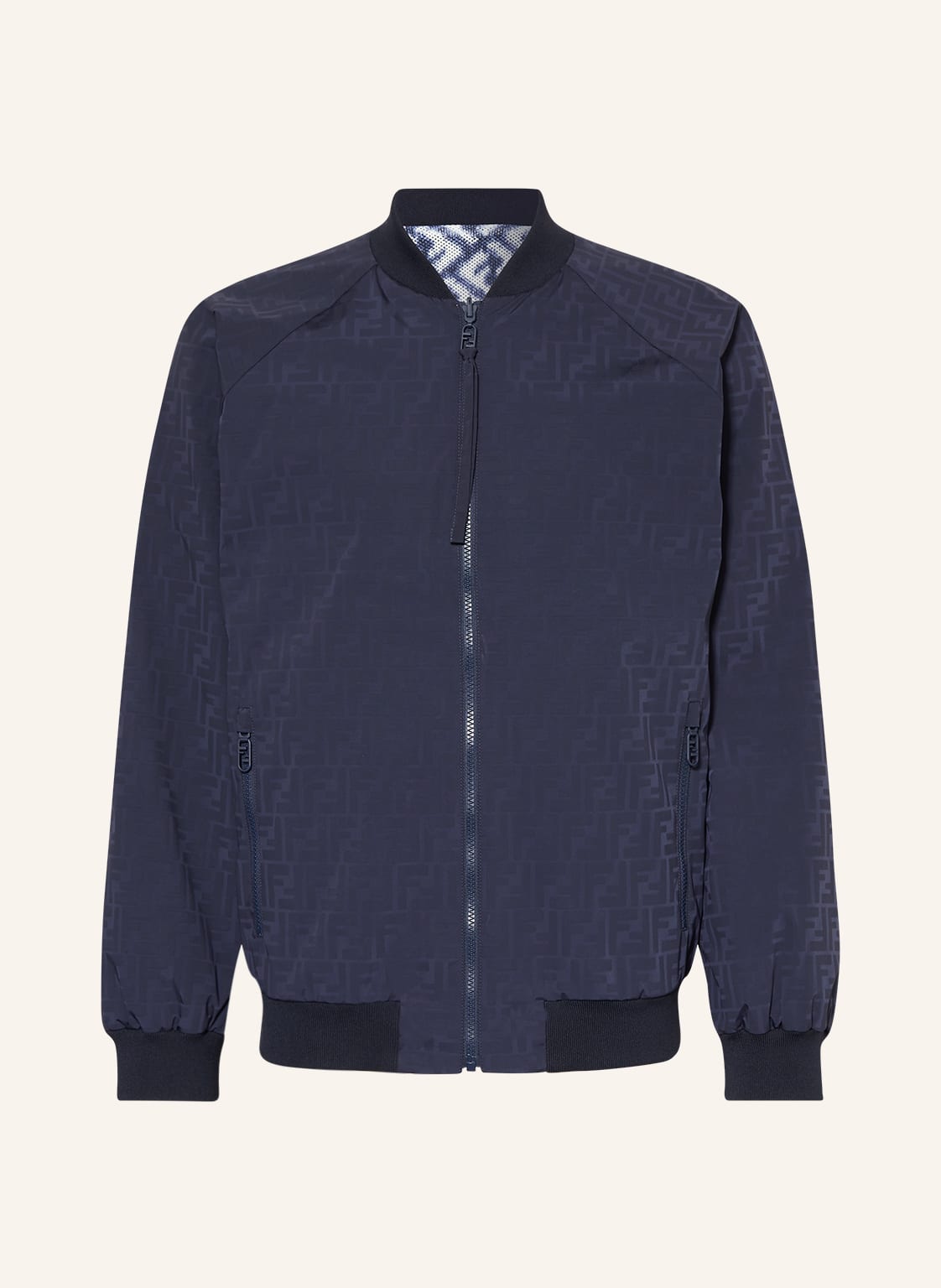 Image of Fendi Blouson Zum Wenden Mit Mesh blau