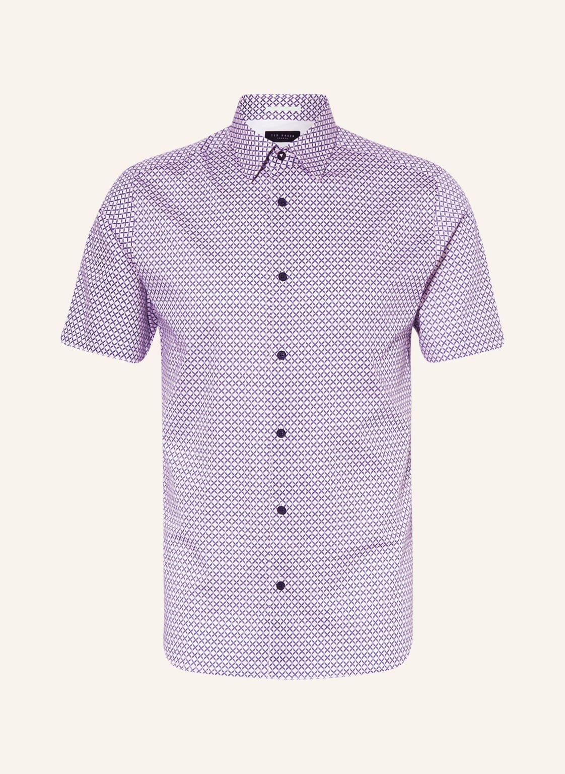 Image of Ted Baker Kurzarm-Hemd Strisho Slim Fit violett