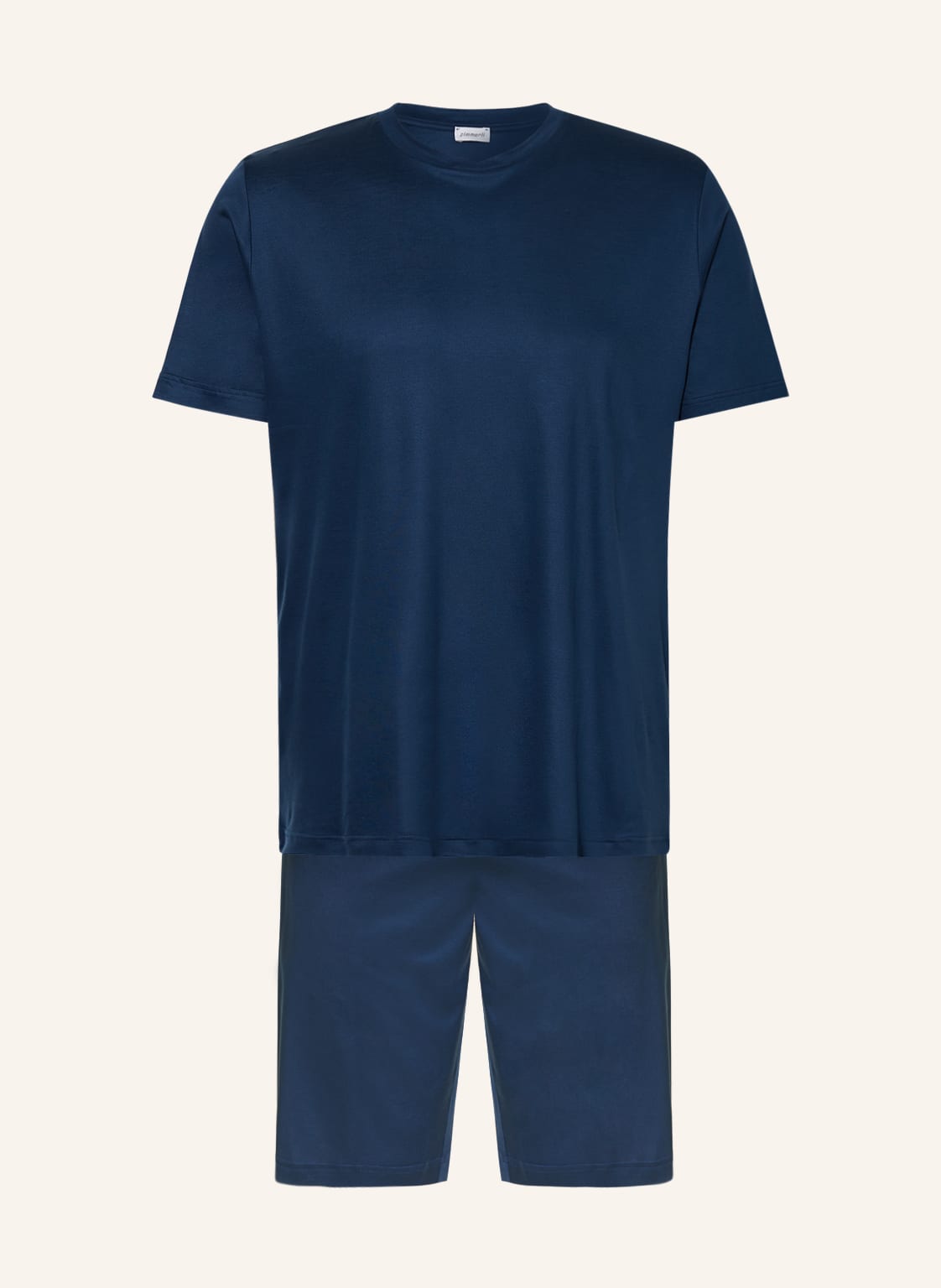 Image of Zimmerli Shorty-Schlafanzug Sustainable Luxury blau