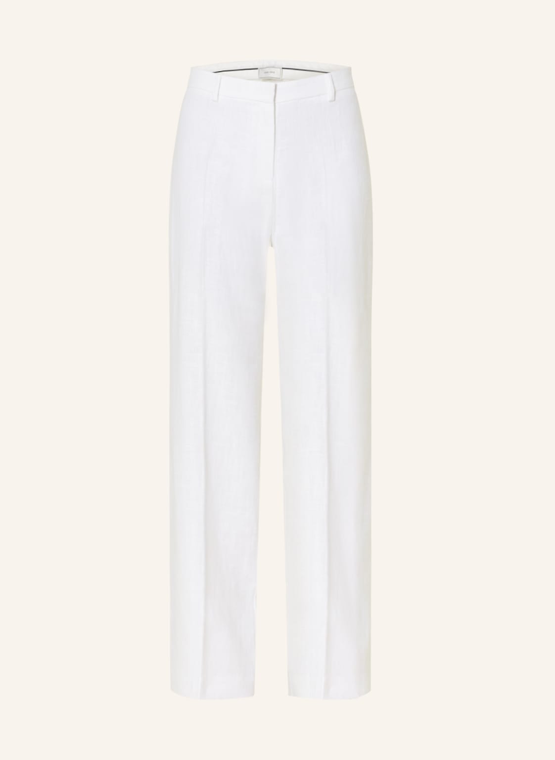 Image of Neo Noir Marlenehose Alice Aus Leinen weiss