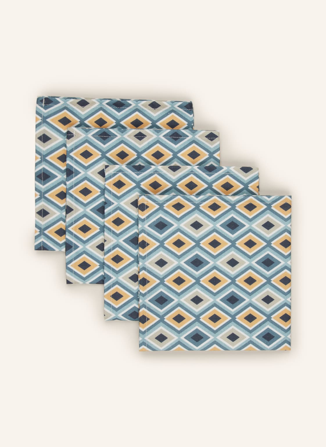 Image of Pichler 4er-Set Stoffservietten Fred blau