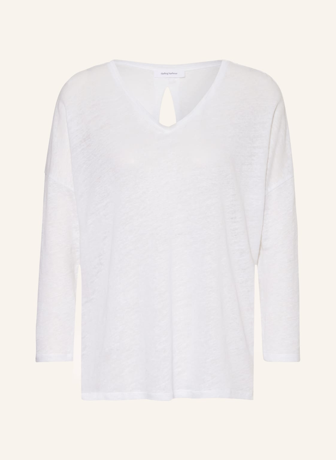 Image of Darling Harbour Leinenshirt Mit 3/4-Arm weiss