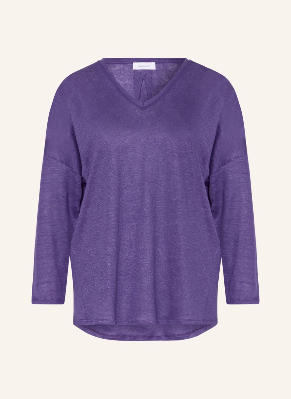 Image of Darling Harbour Leinenshirt Mit 3/4-Arm violett