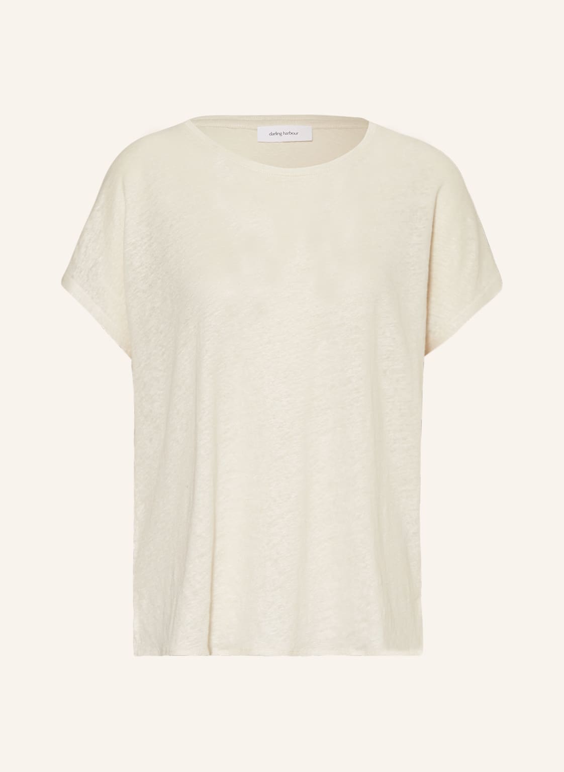 Image of Darling Harbour T-Shirt Aus Leinen beige