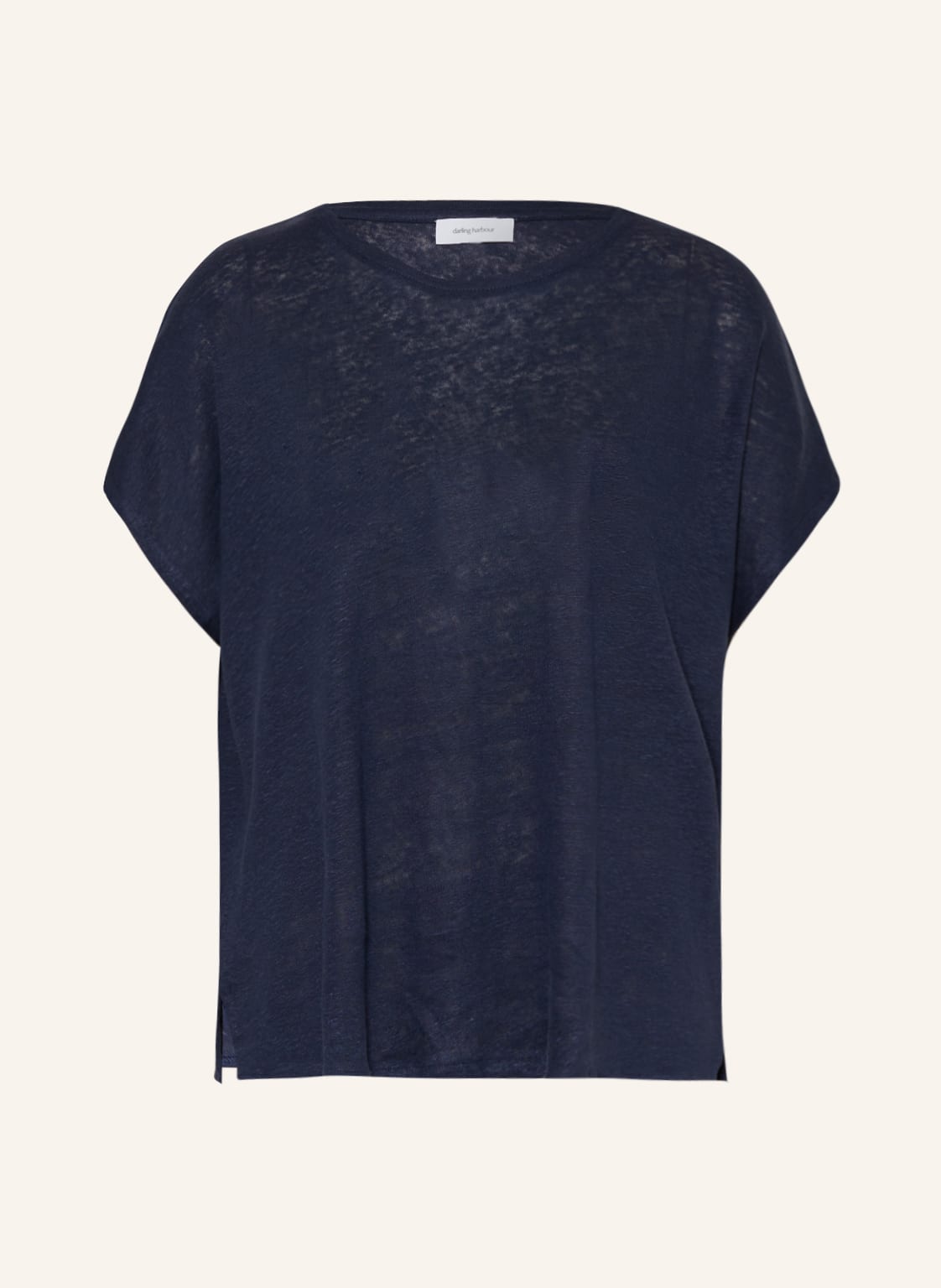 Image of Darling Harbour T-Shirt Aus Leinen blau