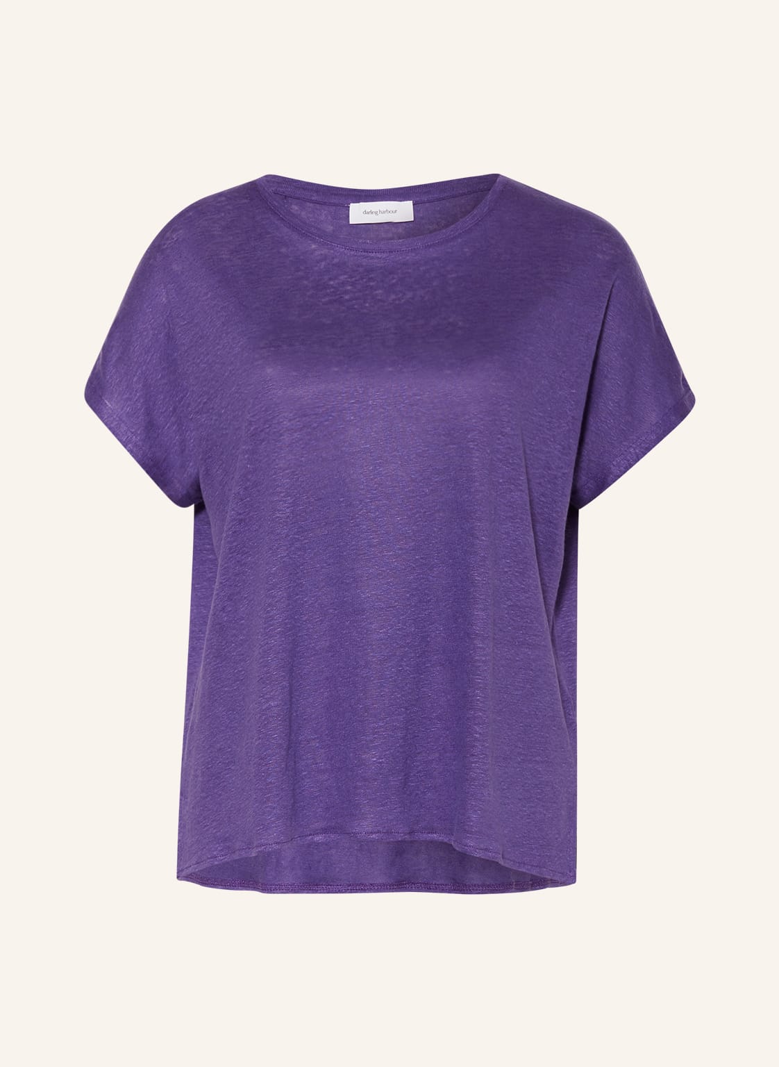 Image of Darling Harbour T-Shirt Aus Leinen violett