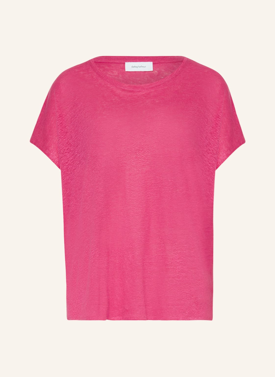 Image of Darling Harbour T-Shirt Aus Leinen pink