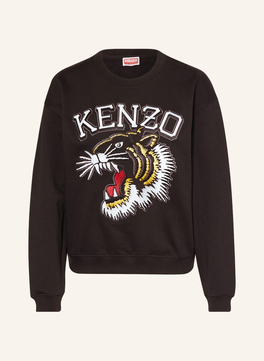 Image of Kenzo Sweatshirt Mit Stickereien schwarz
